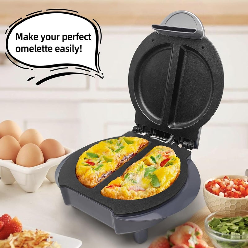 Aoruru Electric Omelet Maker Frittata Snack Pocket Maker Dessert Maker Non-Stick Stainless Steel 6.5" - Image 5